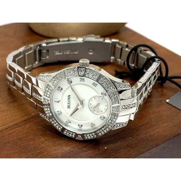 Bulova Women\'s Watch 96L291 Quartz White Mother of Pearl Dial Crystal Accent main image 9